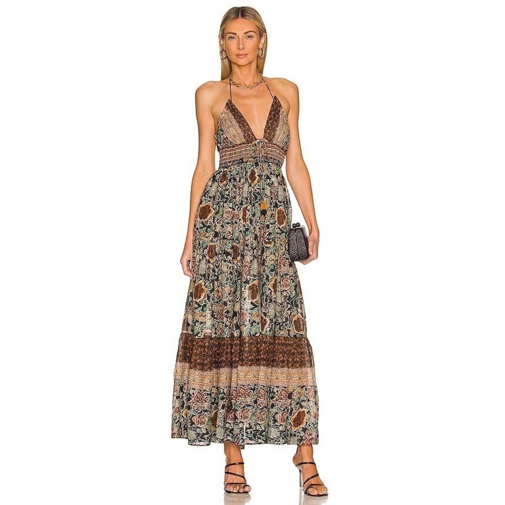Free‎ People Womens Real Love Maxi Dress Size Large Twilight Combo Boho Festival